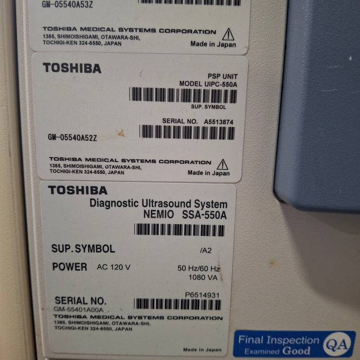 Toshiba Toshiba Nemio SSA-550A Ultrasound Ultrasound reLink Medical