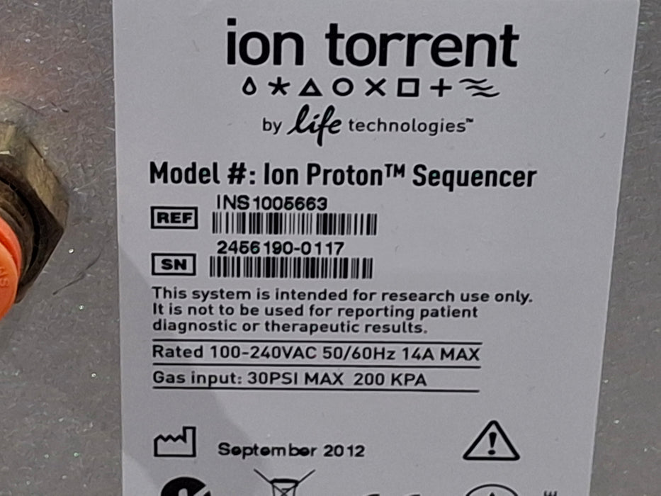 Life Technologies Life Technologies INS 1005663 Ion Proton Sequencer Research Lab reLink Medical