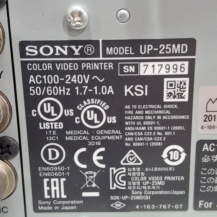Sony Sony UP-25MD Imager / Printer Ultrasound reLink Medical