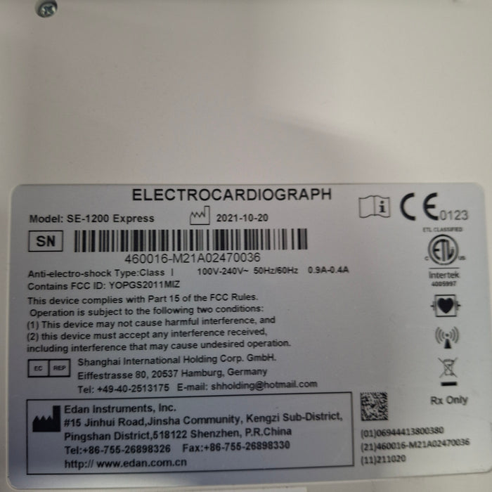 Edan Edan SE-1200 Express ECG Cardiology reLink Medical