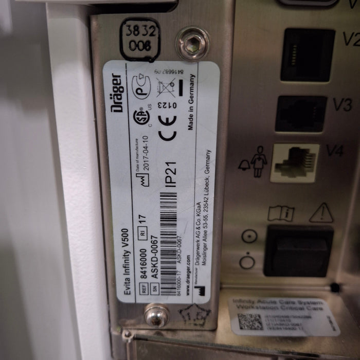 Draeger Medical Draeger Medical Evita Infinity V500 Ventilator Respiratory reLink Medical