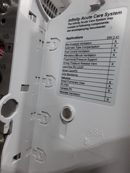 Draeger Medical Draeger Medical Evita Infinity V500 Ventilator Respiratory reLink Medical