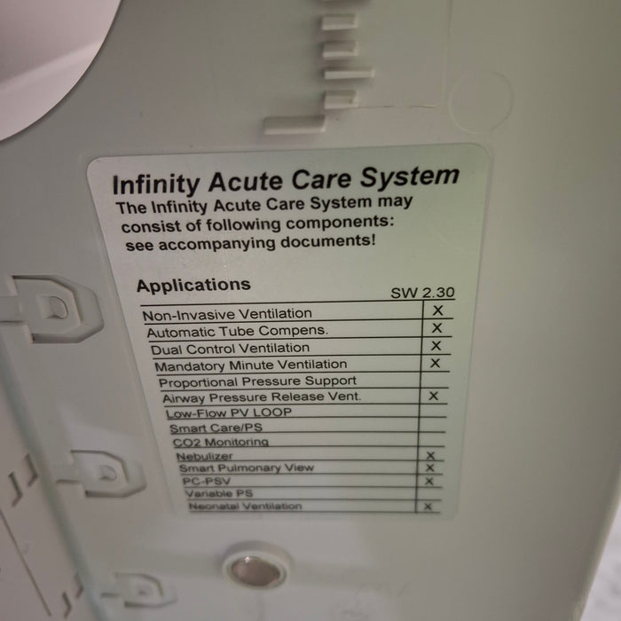 Draeger Medical Evita Infinity V500 Ventilator