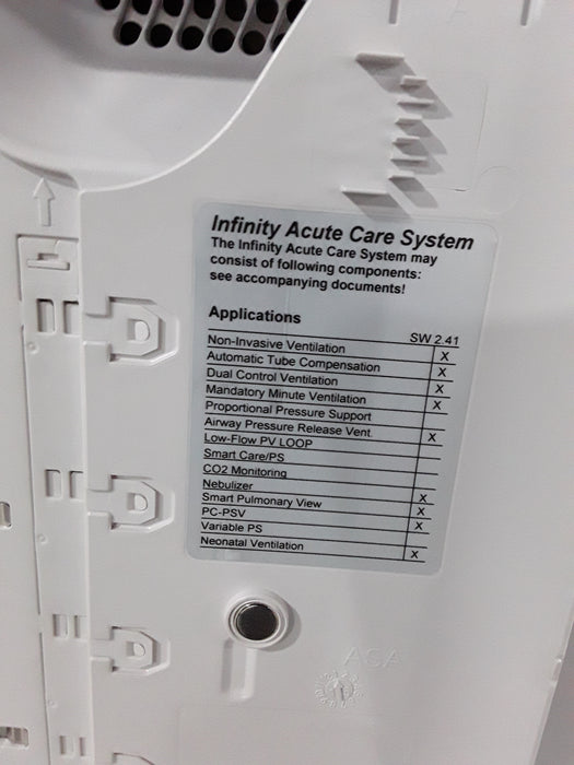 Draeger Medical Draeger Medical Evita Infinity V500 Ventilator Respiratory reLink Medical