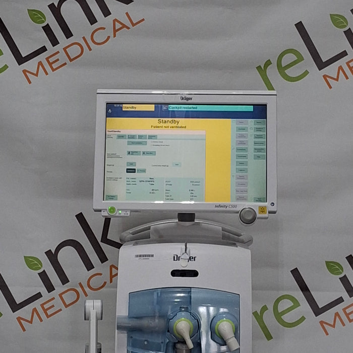 Draeger Medical Draeger Medical Evita Infinity V500 Ventilator Respiratory reLink Medical