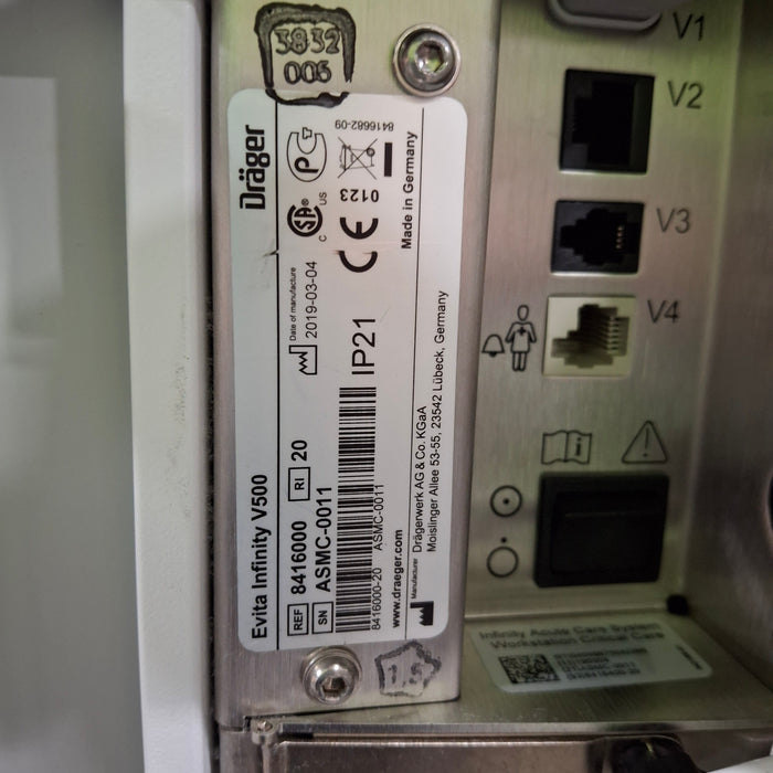 Draeger Medical Draeger Medical Evita Infinity V500 Ventilator Respiratory reLink Medical