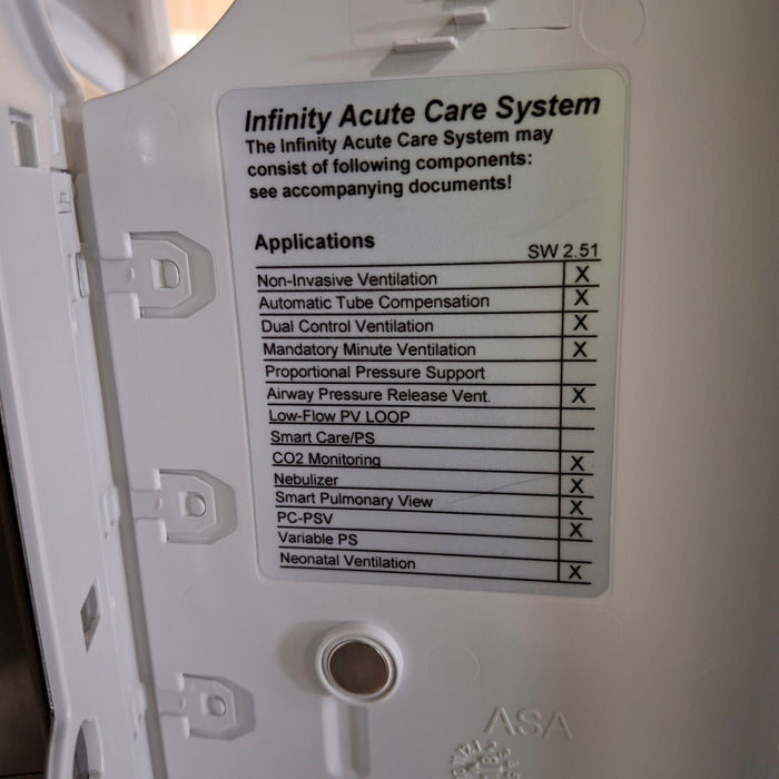 Draeger Medical Evita Infinity V500 Ventilator