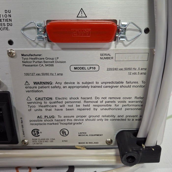 Puritan Bennett Puritan Bennett LP10 Portable Volume Ventilator Respiratory reLink Medical