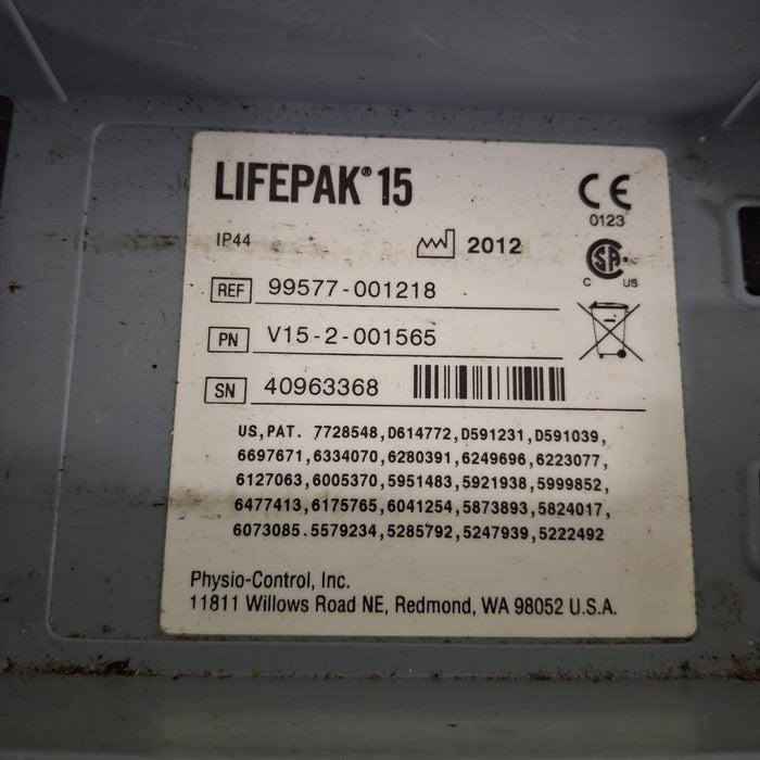 Physio-Control Physio-Control LifePak 15 12-Lead Defibrillator Defibrillators reLink Medical