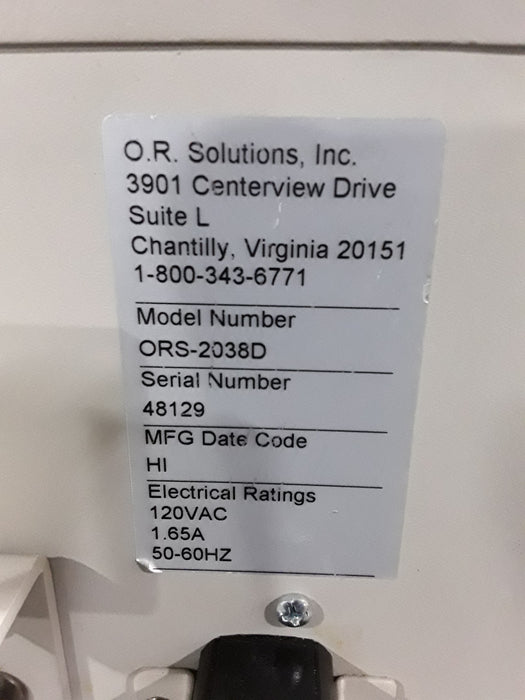 OR Solutions ORS-2038D Solution Warmer