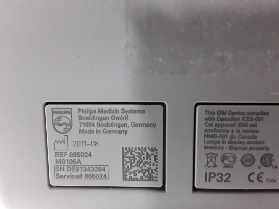 Philips Intellivue MP5 - ECG, Fast SpO2, NIBP Patient Monitor