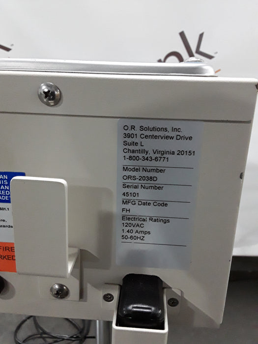 OR Solutions OR Solutions ORS-2038D Solution Warmer Surgical Equipment reLink Medical