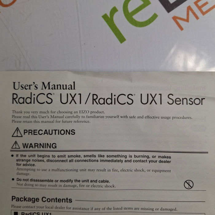 Eizo Eizo RadiCS UX1 Sensor Surgical Equipment reLink Medical