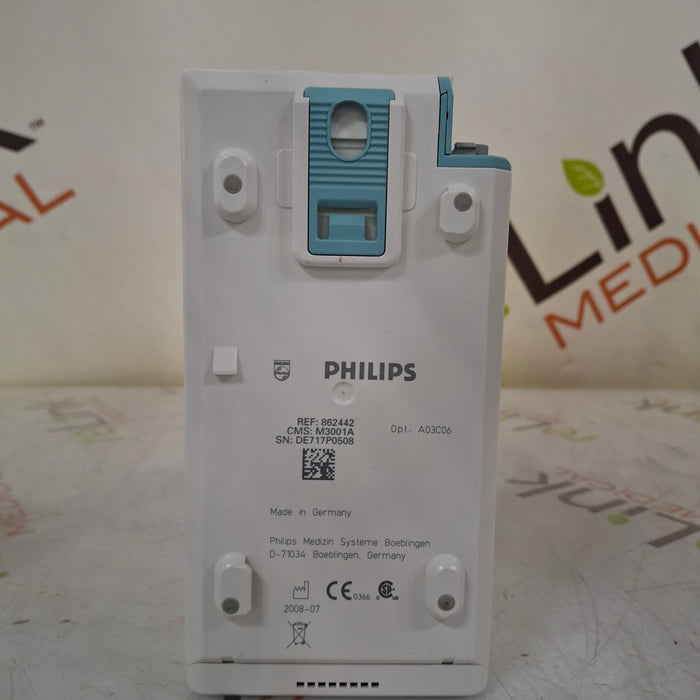 Philips M3001A-A03C06 Masimo SpO2, NIBP, ECG, Temp, IBP MMS Module