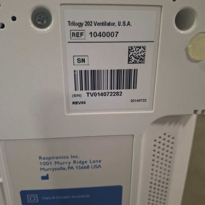 Respironics Trilogy 202 Ventilator