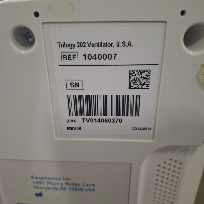 Respironics Trilogy 202 Ventilator