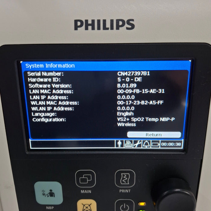 Philips SureSigns VS2+ Vital Signs Monitor