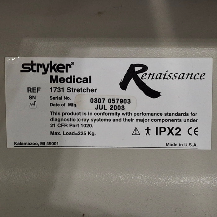 Stryker Stryker 1731 Stretcher Beds & Stretchers reLink Medical