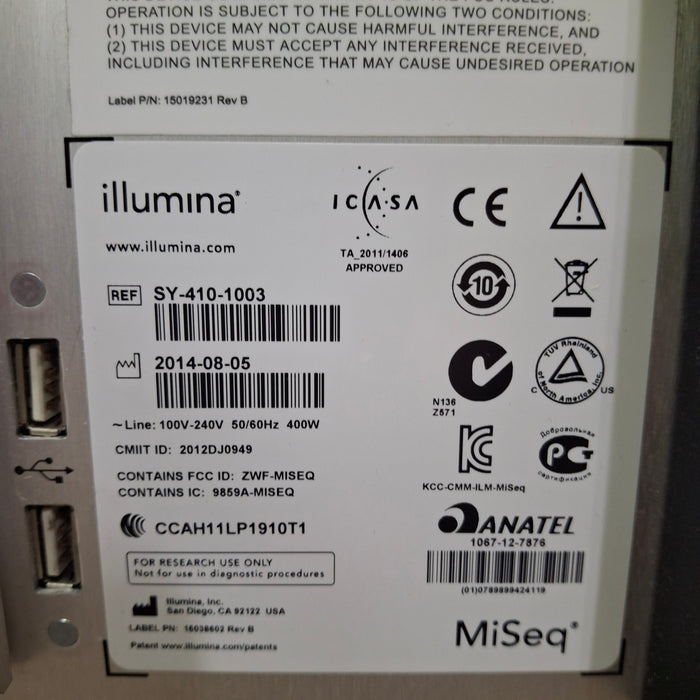 Illumina Illumina MiSeq Sequencing System Research Lab reLink Medical