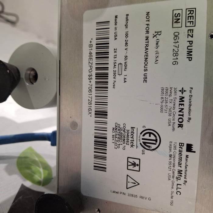 Braemar, Inc. EZ Pump Byron Fluid Infiltration Pump