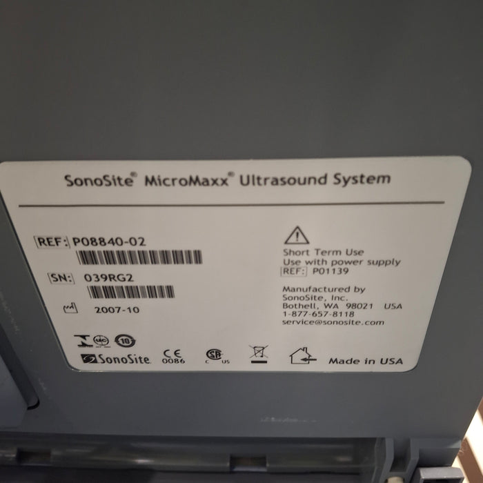 Sonosite Micromaxx Portable Ultrasound