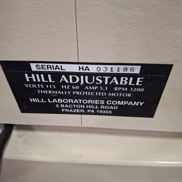 Hill Laboratories Co. Hill Adjustable Chiropractic Table