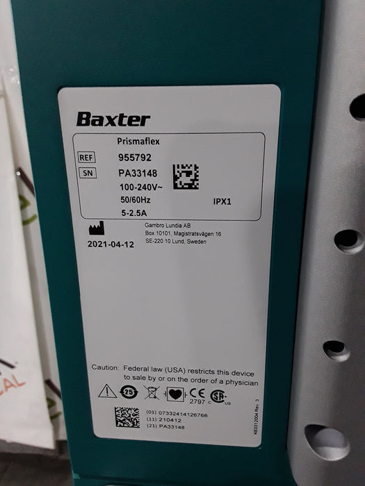 Gambro Gambro Prismaflex Dialysis Machine Dialysis reLink Medical