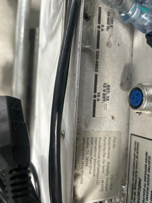 Airborne PulseOx Voyager Transport Incubator