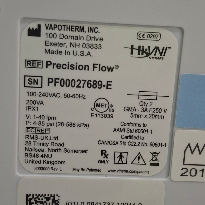 Vapotherm Precision Flow Meter Humidifier
