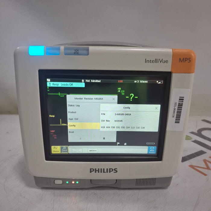 Philips Intellivue MP5 - ECG, Fast SpO2, NIBP Patient Monitor
