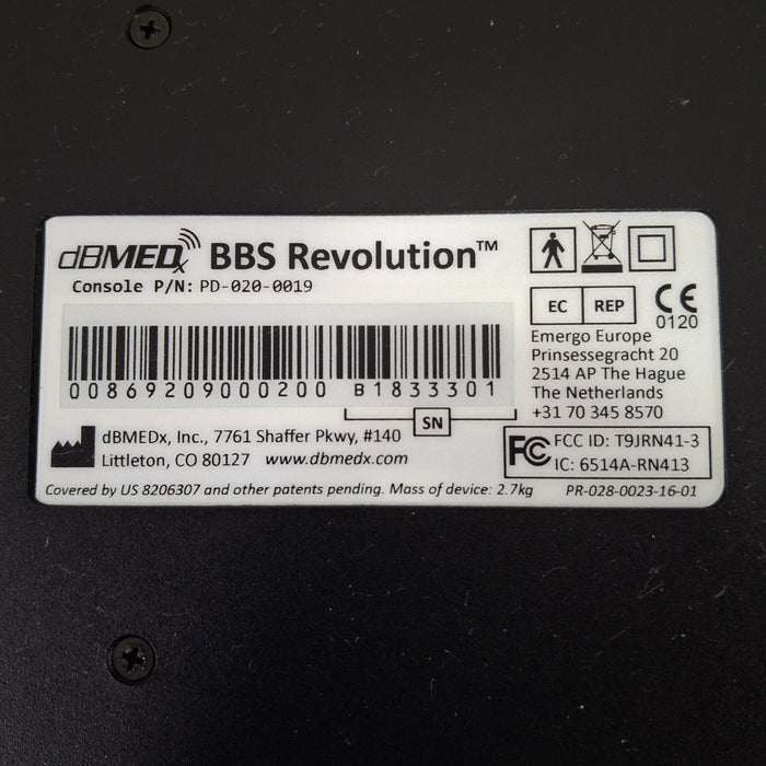 Becton Dickinson DBMEDx BBS Revolution Bladder Scanner