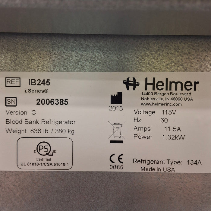 Helmer Inc IB245 Double Door Refrigerator