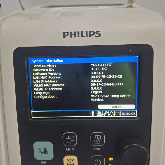 Philips SureSigns VS2+ Vital Signs Monitor