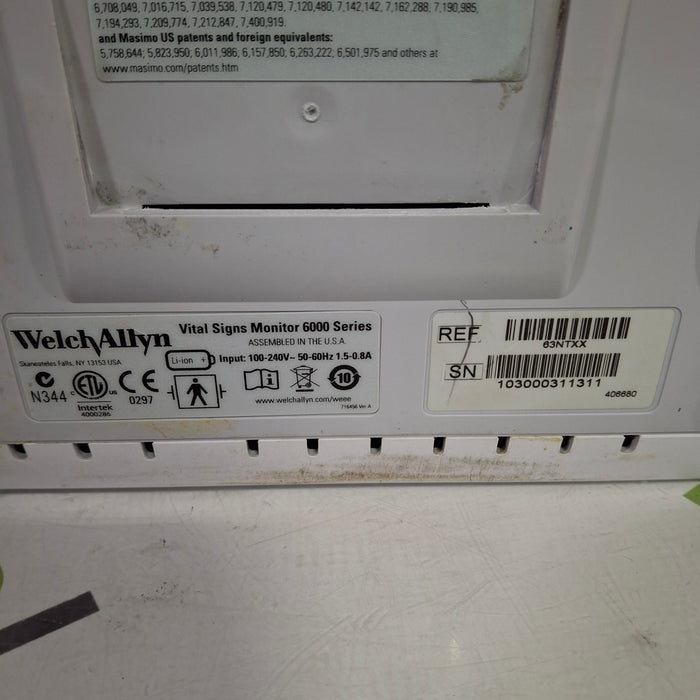 Welch Allyn Connex 6300 63NTXX Vital Signs Monitor