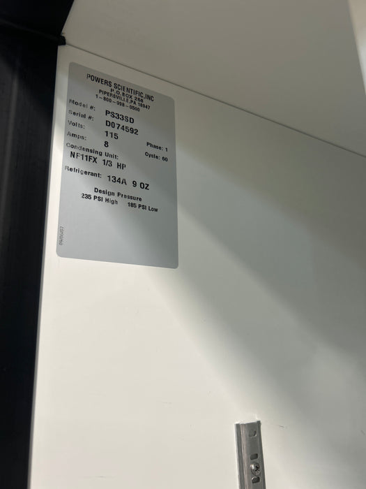 Powers Scientific PS33SD Pharmacy Refrigerator