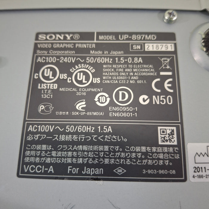 Sony Sony UP-897MD Imager / Printer Ultrasound reLink Medical