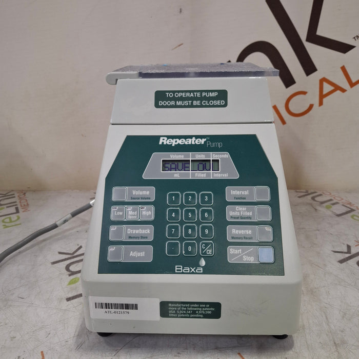 Baxa Corporation Repeater Pump Peristaltic Fluid Transfer