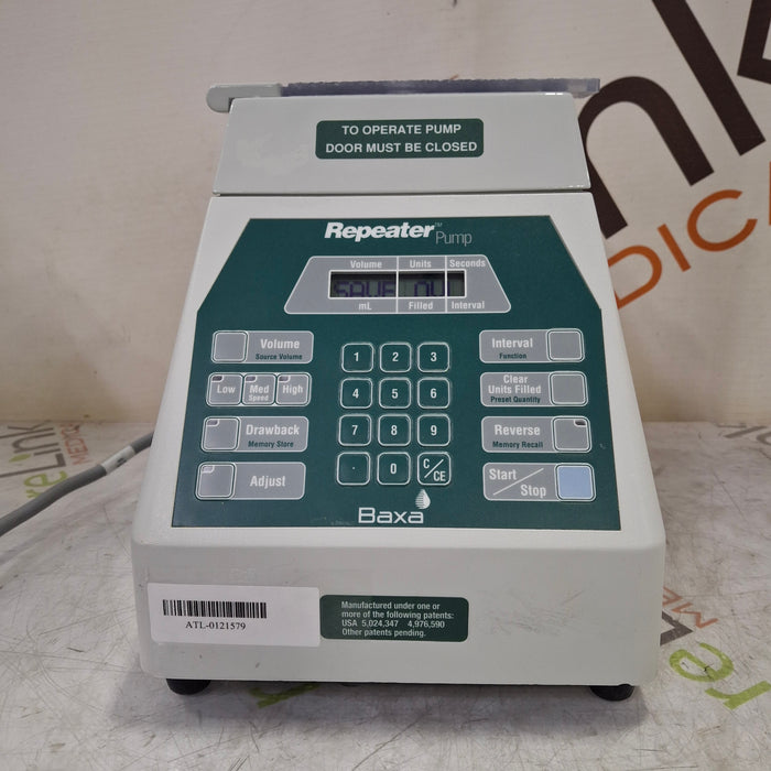Baxa Corporation Repeater Pump Peristaltic Fluid Transfer