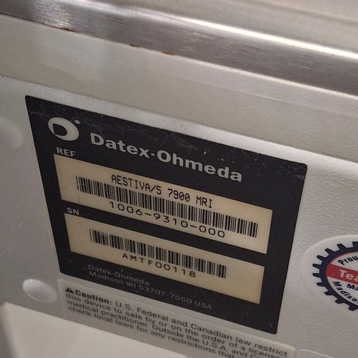 Datex-Ohmeda Aestiva 5 MRI Anesthesia System