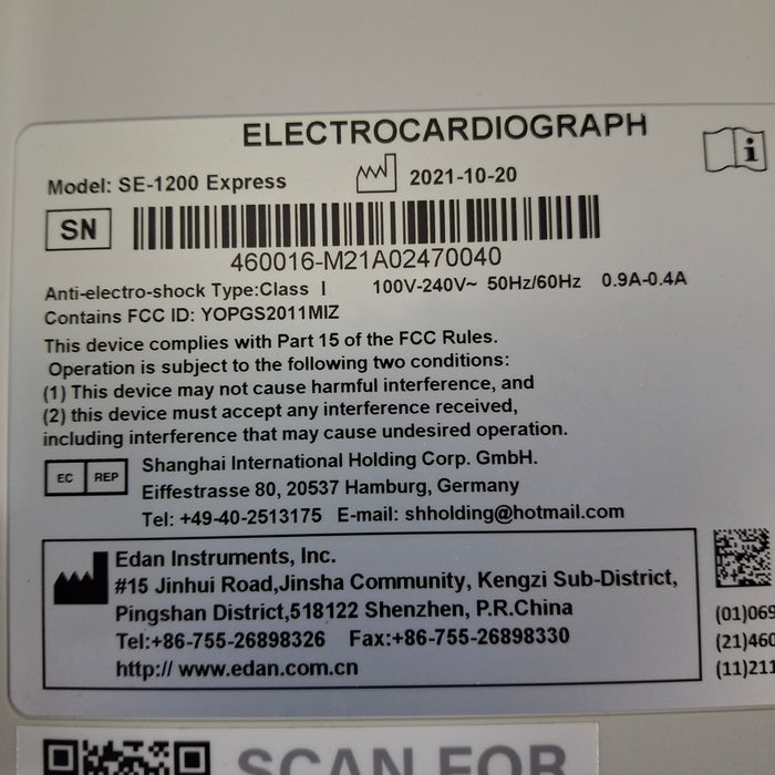 Edan SE-1200 Express ECG