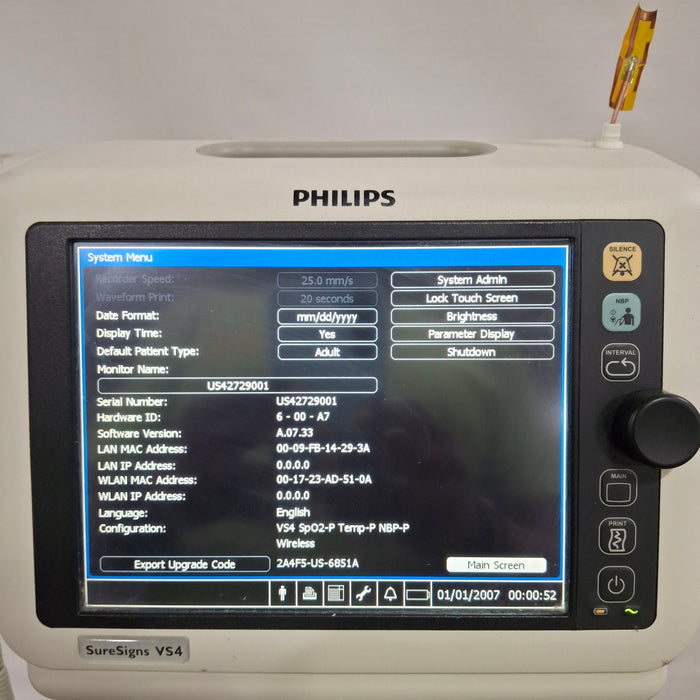 Philips SureSigns VS4 Vital Signs Monitor