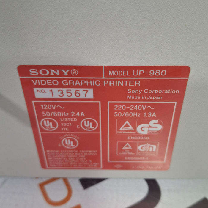 Sony Sony UP-980 Imager / Printer Ultrasound reLink Medical