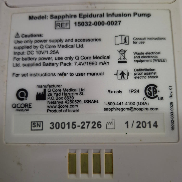 QCore Medical QCore Medical Sapphire Epidural Infusion Pump Infusion Pump reLink Medical