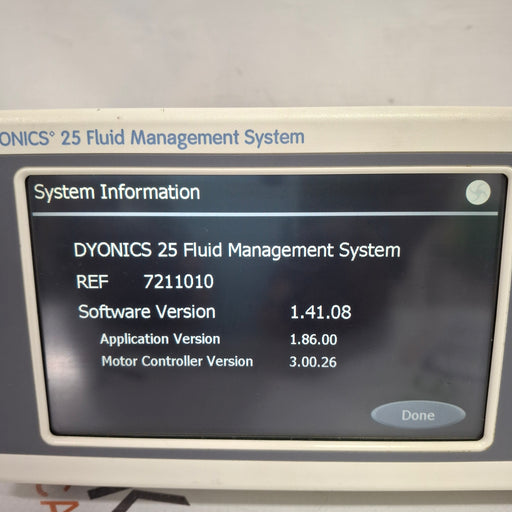 Smith & Nephew Smith & Nephew Dyonics 25 Fluid Management System Control Unit Rigid Endoscopy reLink Medical