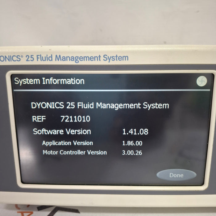Smith & Nephew Smith & Nephew Dyonics 25 Fluid Management System Control Unit Rigid Endoscopy reLink Medical