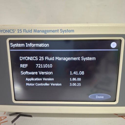 Smith & Nephew Smith & Nephew Dyonics 25 Fluid Management System Control Unit Rigid Endoscopy reLink Medical