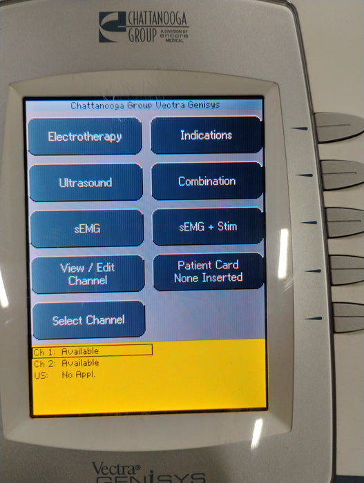 Chattanooga Group Vectra Genisys 2761 2-Channel Ultrasound Combo Unit