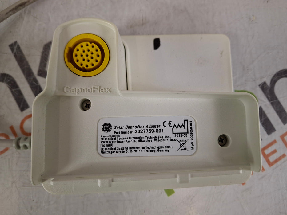 GE Healthcare Solar CapnoFlex 2027759-001 Adapter