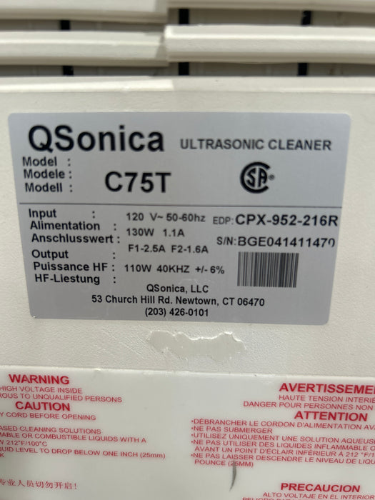 Qsonica Qsonica C75T Ultrasonic cleaner Sterilizers & Autoclaves reLink Medical