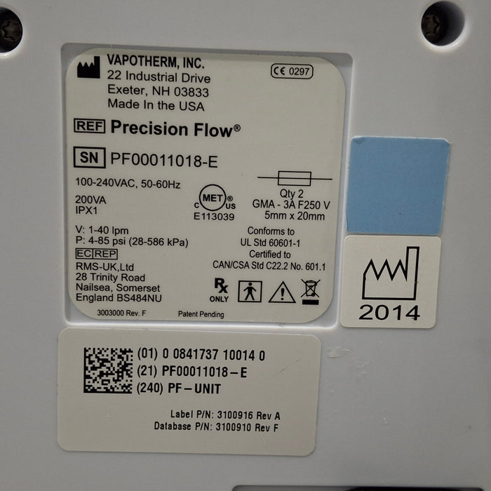Vapotherm Precision Flow Meter Humidifier